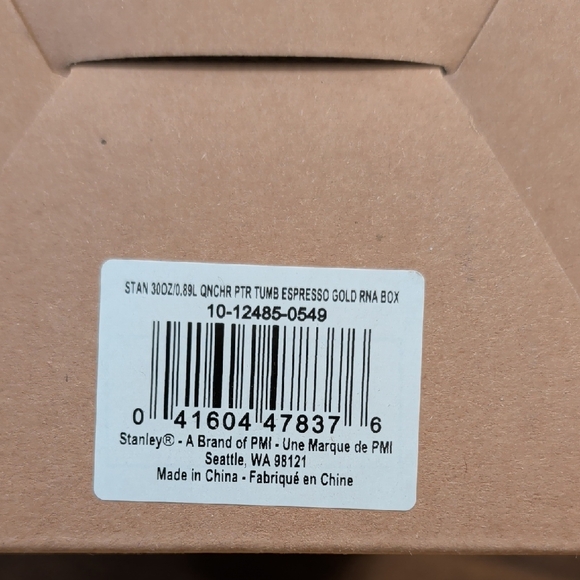 Stanley Quencher Protour Tumbler, 30 Oz - Espresso Gold - New In Box - Picture 8 of 8